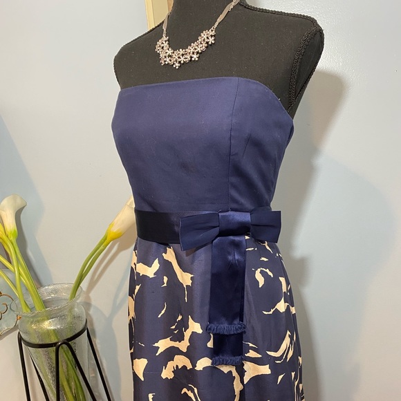 J Crew Strapless Silk Dress Size 8 - Picture 2 of 7